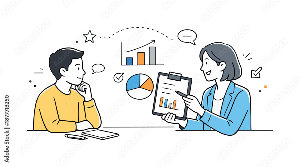 Open Performance Review. Performance review conversation. Employee ...