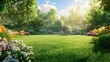 © Friendly Studio - Vibrant daylight on a lush grass lawn, capturing a realistic mix of hues and texture for outdoor designs