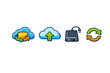 © icon_art - Cloud storage and data backup icons