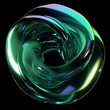 © MyPixy - Iridescent swirling vortex of liquid a mesmerizing abstract digital rendering