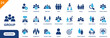 © icon - Group icon. Includes people, community, family, public group, collaboration, society. Solid vector icons collection.
