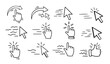 © Songkari - Hand drawn cursor click icons doodle vector set