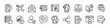 © Vilogsign - Social media icon set. Contains business marketing, website, advertising, online communication, news, share, app, streaming, community, message, blog, verified profile - vector illustration