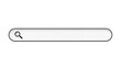 © Dan - Search bar PNG isolated on transparent background, magnifying glass icon for website navigation and user interface design