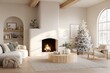 © Sandu - Elegant Minimalist Living Room with Winter Decor