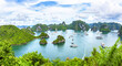© lapas77 - An open water view of the dramatic Ha Long Bay, Vinh Ha Long, a UNESCO World Heritage site