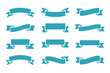 © vector house - Turquoise Ribbon Banners Set