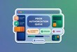© Leo Rohmann - Digital interface illustrating prior authorization queue with visual elements depicting approval automation and artificial intelligence processing in a streamlined design
