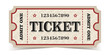 © Tati Star - Ticket template, retro design. Universal, for various events.