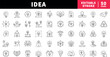 © Jocelyn_Flores - Idea and innovation editable line icons set. creativity and brainstorming symbols