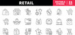 © Jocelyn_Flores - Retail editable line icons set. shopping and commerce symbols
