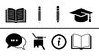 © ZentroStock - Essential vector icons illustrating the journey of education, knowledge, and communication, ideal for academic resources and digital learning platforms