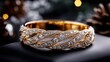 © Larisa AI - A luxurious gold bracelet adorned with sparkling diamonds, representing the height of elegance and sophistication in jewelry design for special occasions and gifts.