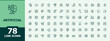 © icogrid - Artificial related icon set. Minimalist icons collection. Editable stroke. Pixel Perfect. Technology modern icon set. Containing tech, robot, science, future, ai and more.