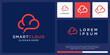© cre_ART_ive - Smart cloud logo design with abstract brain template.