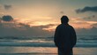 © Vibu design  gallery - Man Gazing at Ocean Sunset