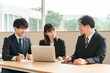 © buritora - Meeting, businessmen and women having a meeting
