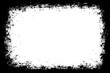 © Deep Earth  - grunge texture frame with rough, distressed black edges surrounding a large blank white center. The border appears worn, splattered, and scratched, resembling ink smudges, paint erosion, and vintage.