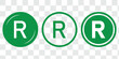 © Hike Studio 444 - Registered trademark symbol icons. Vector illustration.