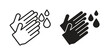 © JacobJ - Wash hands icons in black glyph and liner versions for design.