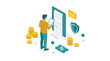 © StockStudio - Isometric illustration of online financial management, savings, and security