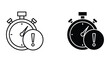 © jpgbazar - Time is running out with stopwatch and exclamation mark