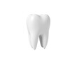 © Ева Поликарпова - A single tooth with a toothbrush on top, ideal for illustrations about oral hygiene or dental care