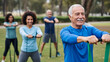 © Alan - Active Seniors Exercising with Resistance Bands Outdoors