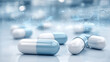 © Broccolini - clinical pharmaceutical data analytics background, futuristic medical capsules with digital health interface, smart healthcare technology and drug research concept