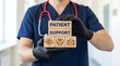 © Vactzone - Concept of patient care, safety, experience and satisfaction. Medical client centred. Medicine customer focus. Healthcare client-oriented.patient support.NEW concept