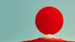 © Dimas - Shogatsu, Stylized mount fuji with bold red sun representing shogatsu japanese new year