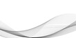 © Ahmad Araf - Stylized modern abstract wave design with gray flowing curved lines on a white background, featuring smooth layered transparency, digital motion energy, and a tech business-friendly vector look