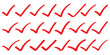 © HIKESTUDIO 9 - Check tick mark icon set. Cross box x check mark checkbox v list vector draw hand drawn sketch doodle brush marker checklist symbol wrong right circle. hand drawn grunge, doodle, scrabble check mark.