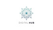 © LOGO KIKUK - Digital hub abstract network connecting dots and lines.