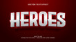 © cuplis design - editable text effect heroes 3d style premium vector