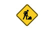 © Ireen  - Men at work traffic sign for road maintenance and repair