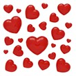 © MdSohanur - A collection of glossy red hearts floating in space