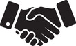 © Murad - Handshake silhouette icon, business agreement handshake line and flat icon, business related icon, handshake icon, Hand shake icon logo vector illustration