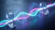 © Analogue - Abstract cloud computing tech. Safe encrypted storage, personal data protection, verified encription tech. Security protocol wireless file transfer drive service. Global database, online information