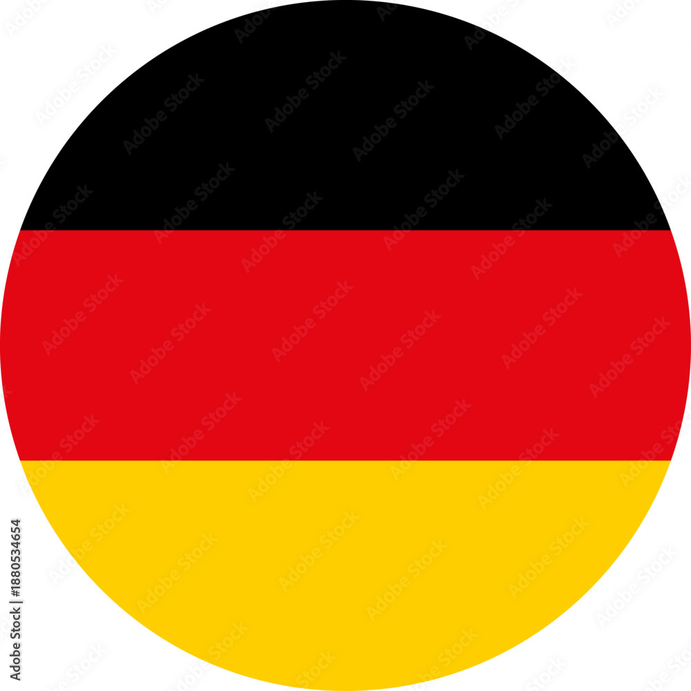 Germany national flag round button or icon