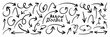 © Omnivía - Black hand drawn doodle sketch curved and swirly arrows collection. Hand drawn curved swirl line arrow vector set for infographic.