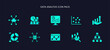 © nuddss - Minimal icon set of data analysis icons vectors: Analyst diagram , analytics research chart , analyze statistic , cloud computing network, AI algorithm workflow , improvement graph. UX process icon.
