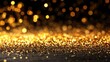 © red_orange_stock - Golden glitter sparkles on a dark surface during a festive occasion