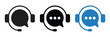 © WelcomeJune - Customer support icon set in line and flat style, featuring assistance, technical support, call center, hotline, operator, staff, agent, and service symbols for apps, websites, and digital interfaces.