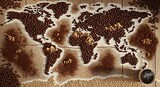 World Coffee Map - A Global Blend of Flavors and Origins.