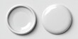© Kawasan - Two white buttons, one is concave/hollow, the other is convex/domed shape