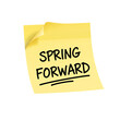 © MDALSHAFA - Inspirational sticky note spring forward isolated on transparent background