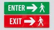 © shakil - Directional signage for entry and exit illustration