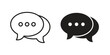 © jota - Speech bubble icons collection. Thin linear and black flat icons