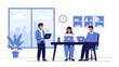 © jennifermasonia - Three Business Professionals Working on Laptops.